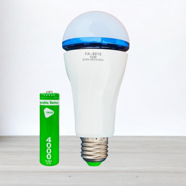 Лампочка з акумулятором, в патрон E27 BL Fa 3915, 18650